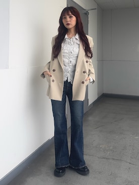 永田紗也佳さん（レディース・156cm）の春コーディネート