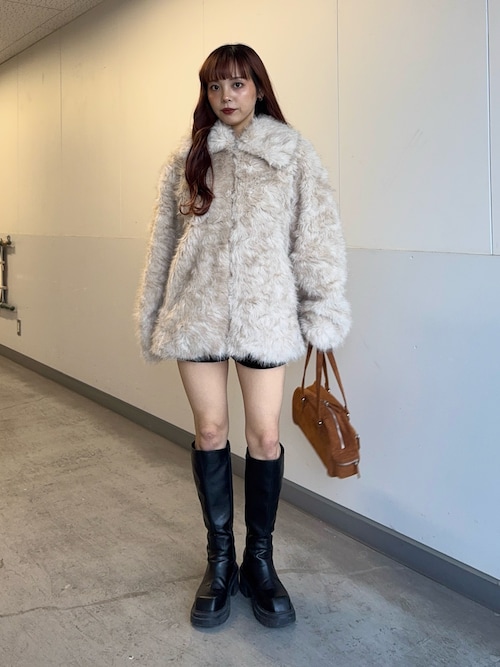 セール】BIG COLLAR FUR COAT ビッグカラー ファーコート 秋服 冬服