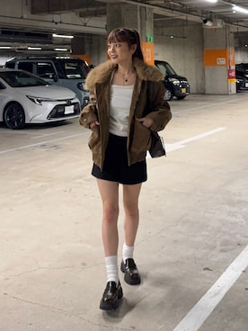 「アイテム（ブルゾン）」を使った、永田紗也佳さん（レディース・156cm）の夏コーディネート