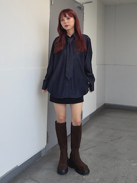 永田紗也佳さん(レディース・156cm)の秋コーディネート