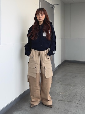 永田紗也佳さん（レディース・156cm）の冬コーディネート