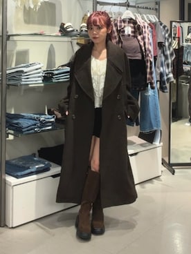 「SLY（スライ）のアイテム（パンツ）」を使った、永田紗也佳さん（レディース・156cm）の夏コーディネート