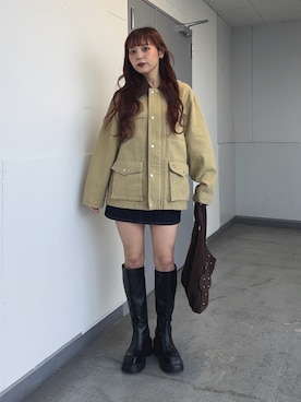 永田紗也佳さん(レディース・156cm)の冬コーディネート