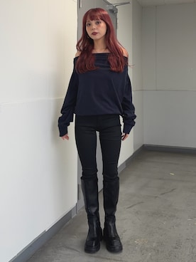 永田紗也佳さん（レディース・156cm）の秋コーディネート