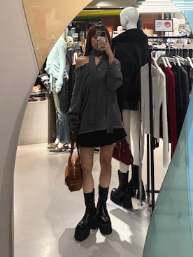 永田紗也佳さん（レディース・156cm）の秋コーディネート