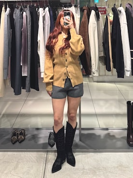 「アイテム（アンサンブル）」を使った、永田紗也佳さん（レディース・156cm）の冬コーディネート