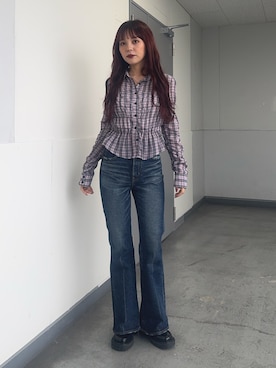 永田紗也佳さん（レディース・156cm）の春コーディネート