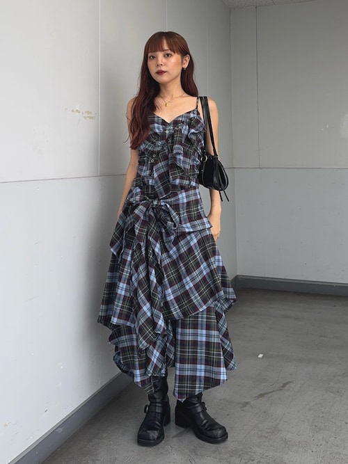 ASYMMETRY HEM CAMI L/OP アシンメトリー ヘム キャミ ロング