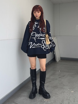 永田紗也佳さん（レディース・156cm）の秋コーディネート