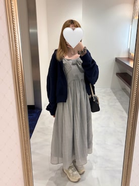 「muguet（ミュゲ）のアイテム（ワンピース、グレー系）」を使った、にかさん（レディース・162cm）の春コーディネート