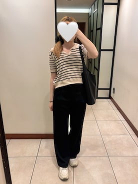 「SHEINのアイテム（ニット/セーター、その他）」を使った、にかさん（レディース・162cm）の夏コーディネート