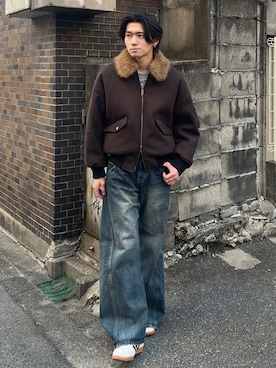 「アイテム（ブルゾン）」を使った、taiyo.さん（メンズ・172cm）の冬コーディネート