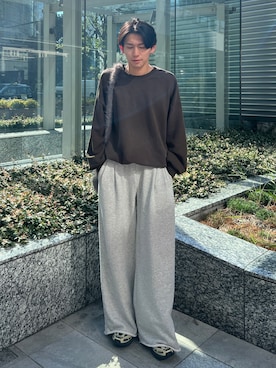 「アイテム（スウェットパンツ）」を使った、taiyo.さん（メンズ・172cm）の秋コーディネート