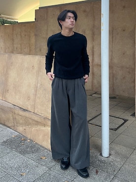 「アイテム（ローファー）」を使った、taiyo.さん（メンズ・172cm）の秋コーディネート