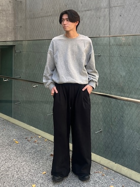 「アイテム（スウェットパンツ）」を使った、taiyo.さん（メンズ・172cm）の秋コーディネート