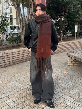 「アイテム（ローファー）」を使った、taiyo.さん（メンズ・172cm）の冬コーディネート