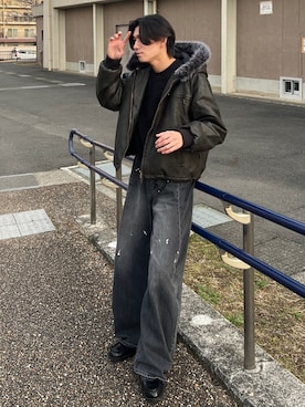 「アイテム（スウェット）」を使った、taiyo.さん（メンズ・172cm・20代）の冬コーディネート