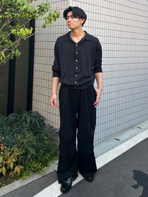 Knit polo cardigan / ニットポロカーディガン（カーディガン/ボレロ