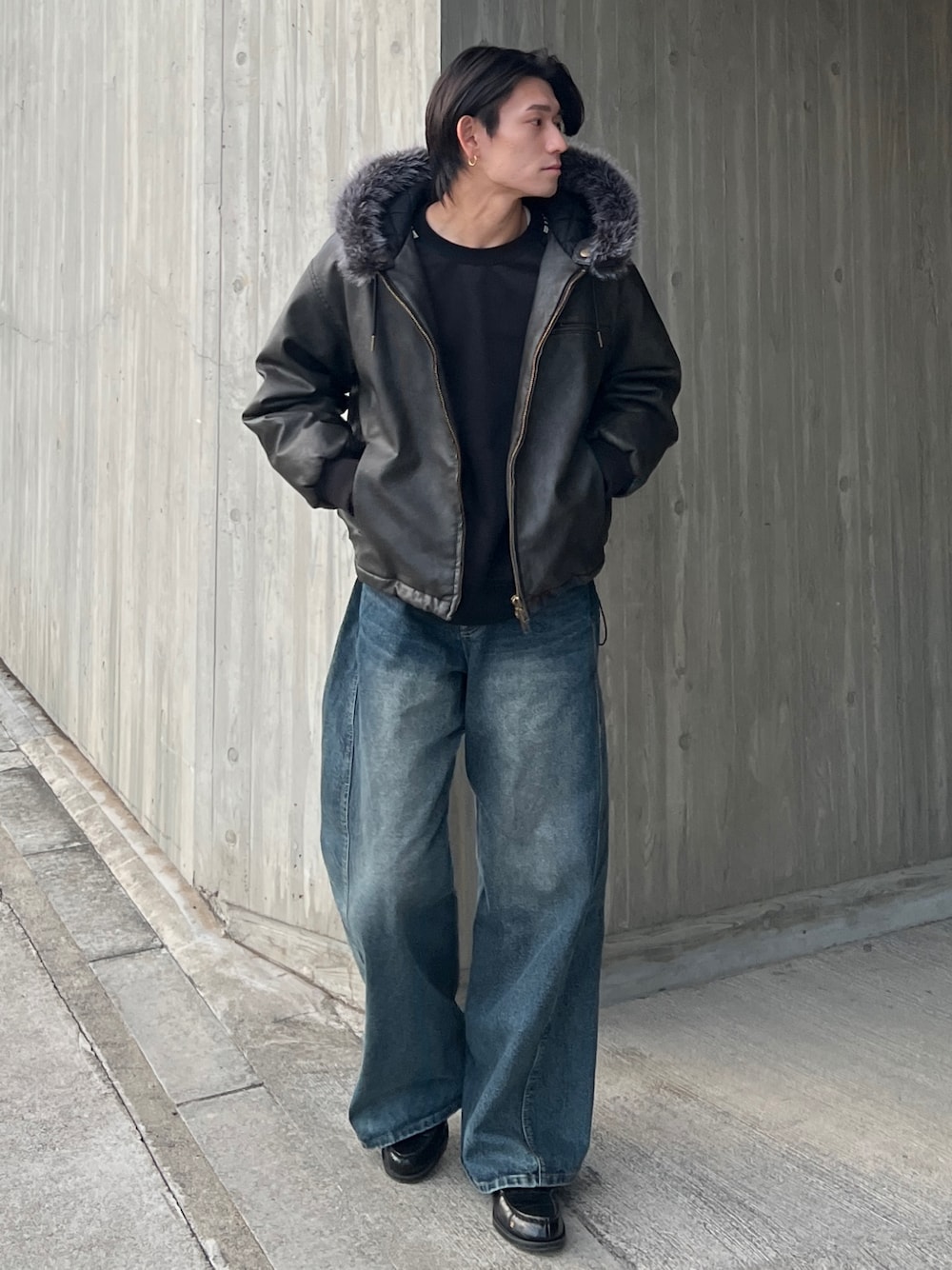新色登場】DRAW CODE DOUBLE ZIP ARTIFICIAL 2WAY HOOD BLOUSON
