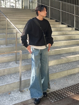 「アイテム（スウェット）」を使った、taiyo.さん（メンズ・172cm）の秋コーディネート