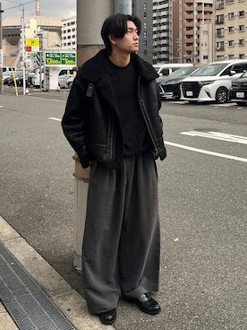 「アイテム（スウェット）」を使った、taiyo.さん（メンズ・172cm・20代）の冬コーディネート