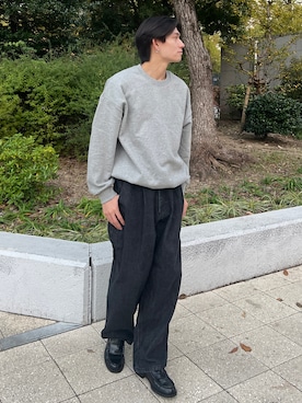 「アイテム（ローファー）」を使った、taiyo.さん（メンズ・172cm）の秋コーディネート