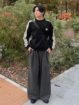 「アイテム（ショルダーバッグ）」を使った、taiyo.さん（メンズ・172cm）の秋コーディネート