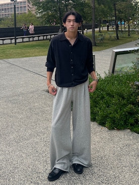 「アイテム（スウェットパンツ、グレー系）」を使った、taiyo.さん（メンズ・172cm）の秋コーディネート