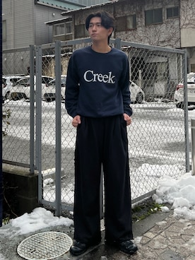 「アイテム（スウェット）」を使った、taiyo.さん（メンズ・172cm・20代）の冬コーディネート