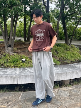 「アイテム（スウェットパンツ）」を使った、taiyo.さん（メンズ・172cm）の夏コーディネート
