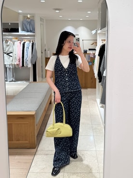 「アイテム（セットアップ）」を使った、momoyoさん（レディース・158cm）の春コーディネート