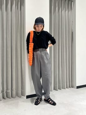 「CITEN（シテン）のアイテム（スラックス）」を使った、aono_ciさん（レディース・160cm）の春コーディネート