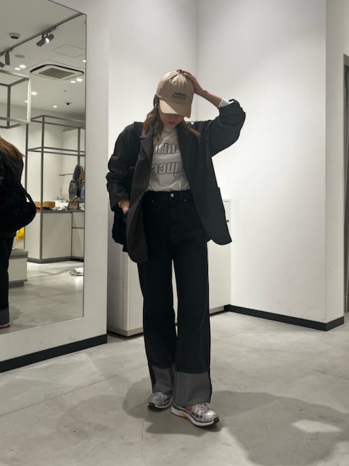 CITEN＞ラメ ロールアップ ワイドデニム（デニムパンツ）｜CITEN
