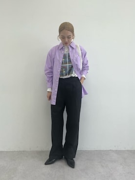 「ベーシック/トラッド」｜「アイテム（その他シューズ）」を使った、aono_ciさん（レディース・160cm）の春コーディネート