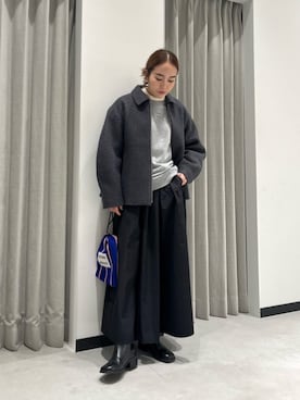 「ベーシック/トラッド」｜「アイテム（ブルゾン）」を使った、aono_ciさん（レディース・160cm）の冬コーディネート