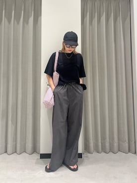 「アイテム（トートバッグ、パープル系）」を使った、aono_ciさん（レディース・160cm）の夏コーディネート