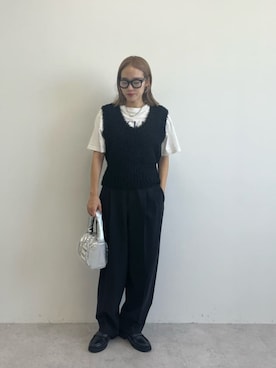 「CITEN（シテン）のアイテム（スラックス）」を使った、aono_ciさん（レディース・160cm）の秋コーディネート