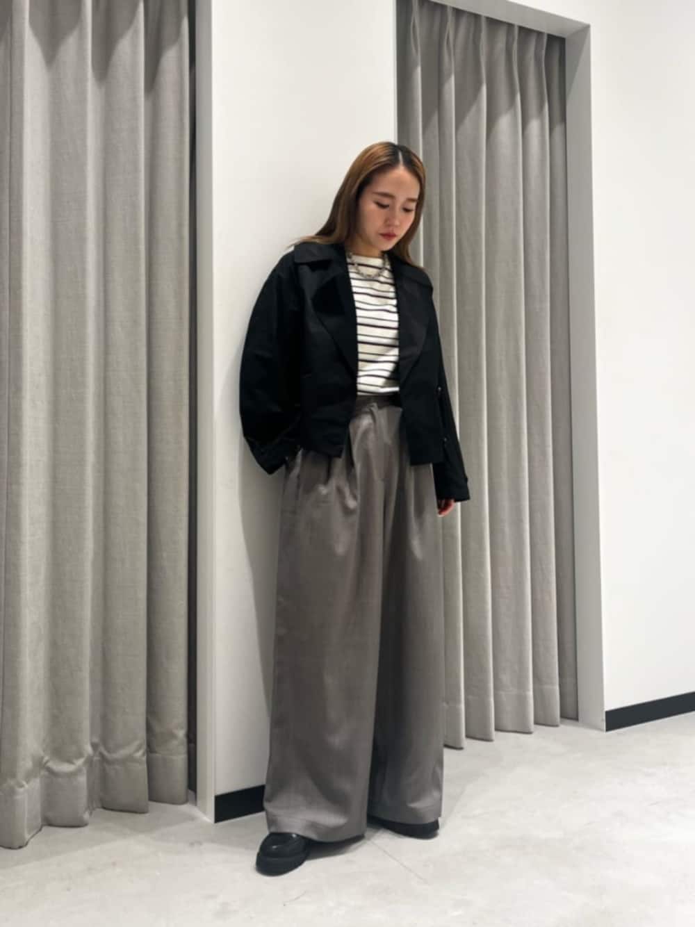CITEN＞トレンチライクショートブルゾンを使った人気ファッション 