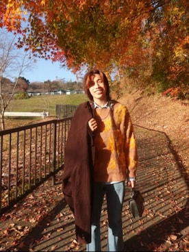 「アイテム（ブローチ/コサージュ）」を使った、sodai39さん（メンズ・168cm）の冬コーディネート