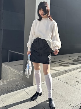 「韓国コーデ」｜「アイテム（その他シューズ）」を使った、0801mikiさん（レディース・161cm）の冬コーディネート