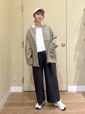 「アイテム（ベスト）」を使った、miwa00scさん（レディース・165cm・30代）の秋コーディネート