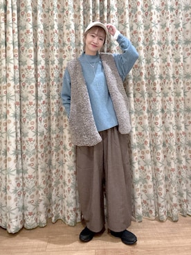 「アイテム（ベスト）」を使った、miwa00scさん（レディース・165cm・30代）の秋コーディネート