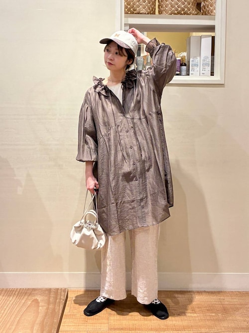 完売しました。。。。。。　✨ＬＬ✨裾フリル✨柔らか素材✨チュニック ワンピ 楽天市場】 [ 岡部あゆみさんコラボ ][ チュニック ワンピース ] 裾