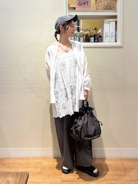 「studio CLIP（スタディオクリップ）のアイテム（トップス）」を使った、miwa00scさん（レディース・165cm）の春コーディネート