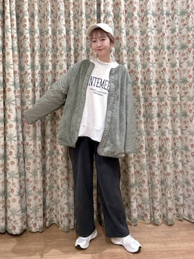 「studio CLIP（スタディオクリップ）のアイテム（Tシャツ/カットソー）」を使った、miwa00scさん（レディース・165cm）の秋コーディネート