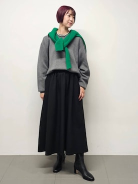 「アイテム（ネックレス）」を使った、AZさん（レディース・165cm・30代）の秋コーディネート