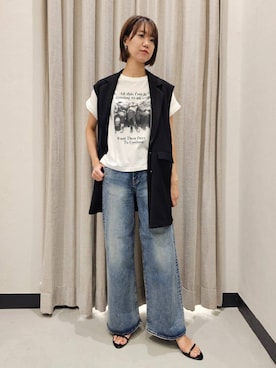 「アイテム（スリッポン）」を使った、AZさん（レディース・165cm・30代）の夏コーディネート