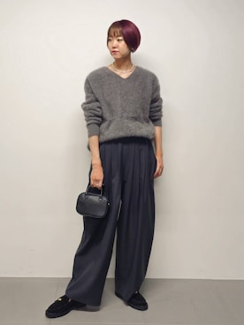 「BARNYARDSTORM（バンヤードストーム）のアイテム（スラックス）」を使った、AZさん（レディース・165cm）の秋コーディネート