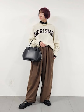 「アイテム（トートバッグ）」を使った、AZさん（レディース・165cm・30代）の冬コーディネート