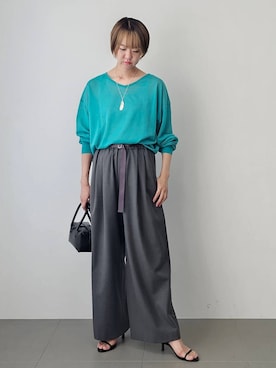 「アイテム（ニット/セーター）」を使った、AZさん（レディース・165cm・30代）の夏コーディネート
